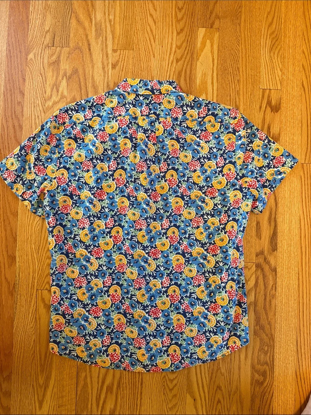 Men's Slim Fit J. Crew Cotton Floral Short-Sleeve Button-down Shirt